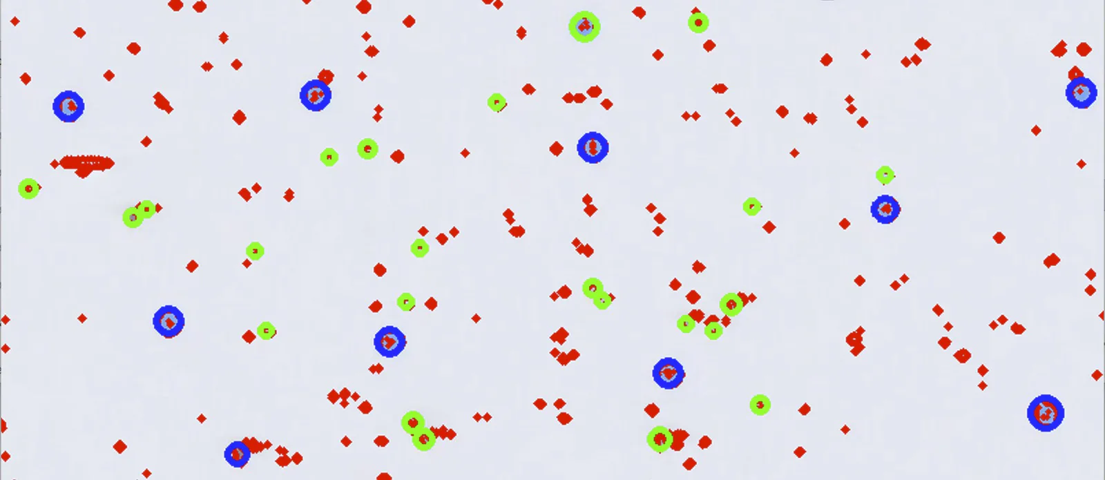 Annotated ink-drop analysis after the smaller-neighbor filtering algorithm